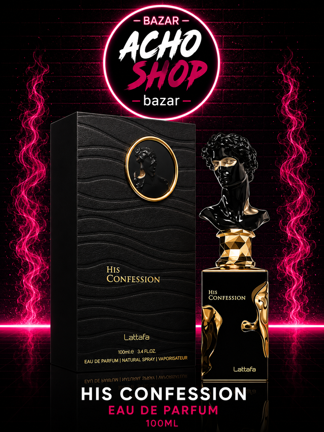 His Confession Eau de Parfum 100 ml – Lattafa